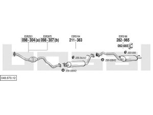 BOSAL 048.970.12 išmetimo sistema 
 Išmetimo sistema -> Išmetimo sistema, visa