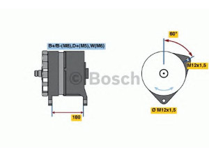 BOSCH 0 986 046 550 kintamosios srovės generatorius 
 Elektros įranga -> Kint. sr. generatorius/dalys -> Kintamosios srovės generatorius
009 154 72 02, 009 154 72 02 80