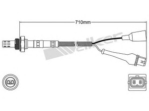 WALKER PRODUCTS 250-23028 lambda jutiklis 
 Variklis -> Variklio elektra
048906265B, 078 906 265 B, 75 25 603