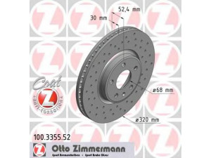 ZIMMERMANN 100.3355.52 stabdžių diskas 
 Dviratė transporto priemonės -> Stabdžių sistema -> Stabdžių diskai / priedai
8R0 615 301