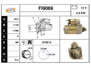 SNRA FI9069 starteris 
 Elektros įranga -> Starterio sistema -> Starteris