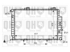 QUINTON HAZELL QER2425 radiatorius, variklio aušinimas
202 500 3103, 202 500 3603