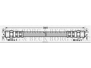 BORG & BECK BBH6033 stabdžių žarnelė 
 Stabdžių sistema -> Stabdžių žarnelės
431611775B, 443611775A, 3268705