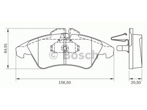 BOSCH 0 986 BB0 153 stabdžių trinkelių rinkinys, diskinis stabdys 
 Techninės priežiūros dalys -> Papildomas remontas