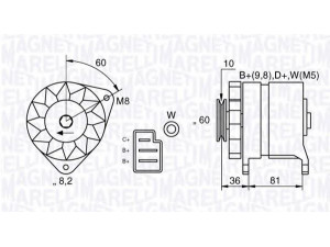 MAGNETI MARELLI 063534892520 kintamosios srovės generatorius 
 Elektros įranga -> Kint. sr. generatorius/dalys -> Kintamosios srovės generatorius
1005348, 5021175, 5023529, 81BB10300CA