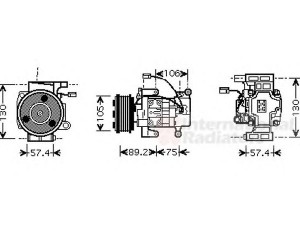 VAN WEZEL 2700K208 kompresorius, oro kondicionierius 
 Oro kondicionavimas -> Kompresorius/dalys
BP4S-61-K00