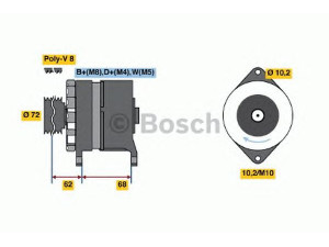 BOSCH 6 033 GB3 033 kintamosios srovės generatorius
1516423R, 1409378