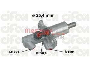 METZGER 202-458 pagrindinis cilindras, stabdžiai 
 Stabdžių sistema -> Pagrindinis stabdžių cilindras
8E0 611 021