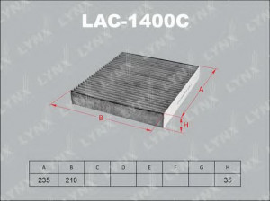 LYNXauto LAC-1400C filtras, salono oras 
 Techninės priežiūros dalys -> Techninės priežiūros intervalai
1354952, 1354953, 1452346, 1494691