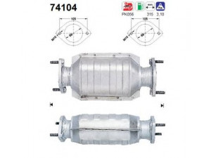 AS 74104 katalizatoriaus keitiklis 
 Išmetimo sistema -> Katalizatoriaus keitiklis
208023J025