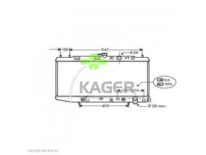KAGER 31-0484 radiatorius, variklio aušinimas 
 Aušinimo sistema -> Radiatorius/alyvos aušintuvas -> Radiatorius/dalys
19010PM3902