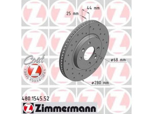 ZIMMERMANN 480.1545.52 stabdžių diskas 
 Dviratė transporto priemonės -> Stabdžių sistema -> Stabdžių diskai / priedai
400 214.3, 896 598.0