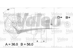 VALEO 436654 kintamosios srovės generatorius 
 Elektros įranga -> Kint. sr. generatorius/dalys -> Kintamosios srovės generatorius
5705-JC, 5705-S4, 5705-X0, 5705JC