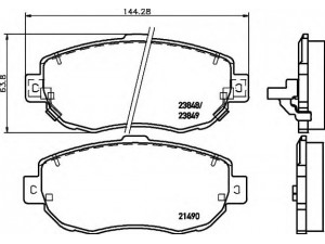 HELLA 8DB 355 010-151 stabdžių trinkelių rinkinys, diskinis stabdys 
 Techninės priežiūros dalys -> Papildomas remontas
0446514080, 0446514081, 0446522310