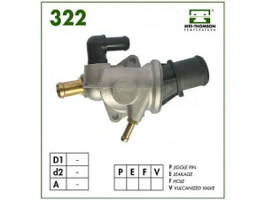 MTE-THOMSON 322.88 termostatas, aušinimo skystis 
 Aušinimo sistema -> Termostatas/tarpiklis -> Thermostat
60653946, 60813208, 60814382, 60653946