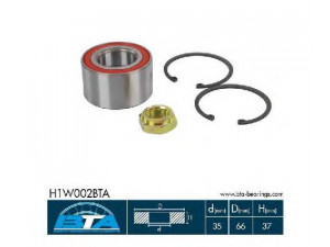 BTA H1W002BTA rato guolio komplektas 
 Ašies montavimas/vairavimo mechanizmas/ratai -> Rato stebulė/montavimas -> Rato guolis
191 498 625