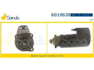 SANDO 6010630.0 starteris 
 Elektros įranga -> Starterio sistema -> Starteris
239858, 241707, 241787, 241789