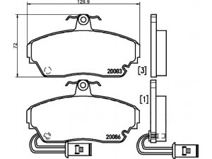 TEXTAR 2008301 stabdžių trinkelių rinkinys, diskinis stabdys 
 Techninės priežiūros dalys -> Papildomas remontas
GBP20299, GBP90299, GBP90303, GBP90308