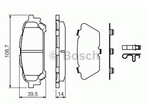 BOSCH 0 986 494 232 stabdžių trinkelių rinkinys, diskinis stabdys 
 Techninės priežiūros dalys -> Papildomas remontas
26696 FE040, 26696 FE050