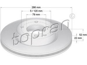 TOPRAN 500 563 stabdžių diskas 
 Dviratė transporto priemonės -> Stabdžių sistema -> Stabdžių diskai / priedai
1 160 674, 1 162 282, 1 162 288