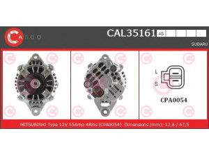 CASCO CAL35161AS kintamosios srovės generatorius 
 Elektros įranga -> Kint. sr. generatorius/dalys -> Kintamosios srovės generatorius
A001T03274, A001T03292, A001T03391