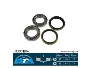 BTA H13001BTA rato guolio komplektas 
 Ašies montavimas/vairavimo mechanizmas/ratai -> Rato stebulė/montavimas -> Rato guolis
B00133042, B00133047, B09233067