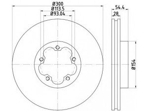 HELLA PAGID 8DD 355 118-421 stabdžių diskas 
 Stabdžių sistema -> Diskinis stabdys -> Stabdžių diskas
1543340, 8C1V1125AA