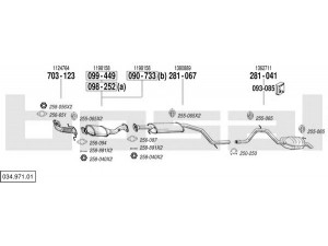 BOSAL 034.971.01 išmetimo sistema 
 Išmetimo sistema -> Išmetimo sistema, visa