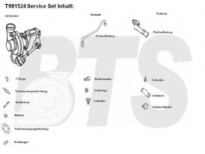 BTS Turbo T981524BL kompresorius, įkrovimo sistema 
 Išmetimo sistema -> Turbokompresorius