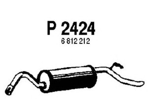 FENNO P2424 galinis duslintuvas 
 Išmetimo sistema -> Duslintuvas
6567019, 6812212