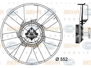 HELLA 8MV 376 757-141 ventiliatorius, radiatoriaus 
 Aušinimo sistema -> Oro aušinimas
50039-2864