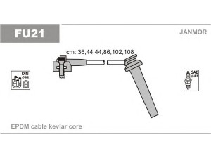 JANMOR FU21 uždegimo laido komplektas 
 Kibirkšties / kaitinamasis uždegimas -> Uždegimo laidai/jungtys
3915089, 3915090, 4046768, 4046769