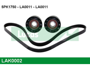 LUCAS ENGINE DRIVE LAK0002 V formos rumbuotas diržas, komplektas 
 Techninės priežiūros dalys -> Techninės priežiūros intervalai