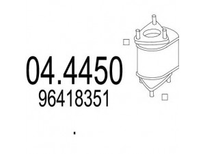 MTS 04.4450 katalizatoriaus keitiklis 
 Išmetimo sistema -> Katalizatoriaus keitiklis
96418351