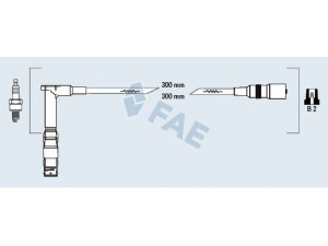 FAE 85051 uždegimo laido komplektas 
 Kibirkšties / kaitinamasis uždegimas -> Uždegimo laidai/jungtys