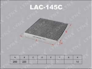 LYNXauto LAC-145C filtras, salono oras 
 Techninės priežiūros dalys -> Techninės priežiūros intervalai
08974-00850, 87139-YZZ07, 88508-22030
