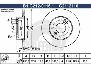 GALFER B1.G212-0116.1 stabdžių diskas 
 Dviratė transporto priemonės -> Stabdžių sistema -> Stabdžių diskai / priedai
60 01 547 684, 60 01 549 211, 77 00 704 705