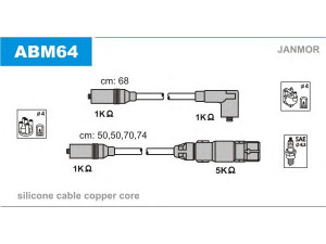JANMOR ABM64 uždegimo laido komplektas 
 Kibirkšties / kaitinamasis uždegimas -> Uždegimo laidai/jungtys
037 905 483 C