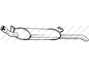 BOSAL 185-141 galinis duslintuvas 
 Išmetimo sistema -> Duslintuvas
8 52 355, 8 52 883, 90280256, 90349967