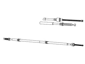 CEF DT02104 trosas, stovėjimo stabdys 
 Stabdžių sistema -> Valdymo svirtys/trosai
4642087606, 4642087606000