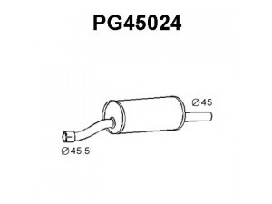 VENEPORTE PG45024 priekinis duslintuvas 
 Išmetimo sistema -> Duslintuvas
1705GN, 172120, 5923548, 7654358