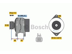 BOSCH 0 986 080 520 kintamosios srovės generatorius 
 Elektros įranga -> Kint. sr. generatorius/dalys -> Kintamosios srovės generatorius
0K30C 18300, 0K30D 18300, OK30C 18300