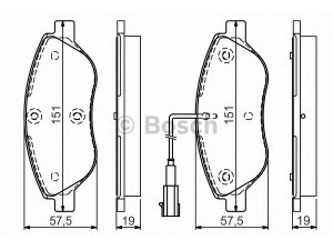 BOSCH 0 986 TB3 155 stabdžių trinkelių rinkinys, diskinis stabdys 
 Techninės priežiūros dalys -> Papildomas remontas
77362196, 77362093, 77364589, 9949279