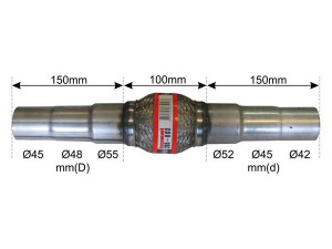 BOSAL 265-003 lanksti žarna, išmetimo sistema