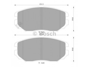 BOSCH 0 986 AB3 054 stabdžių trinkelių rinkinys, diskinis stabdys 
 Techninės priežiūros dalys -> Papildomas remontas