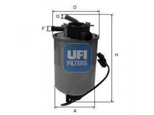 UFI 24.018.01 kuro filtras 
 Techninės priežiūros dalys -> Papildomas remontas
16400-5X21B