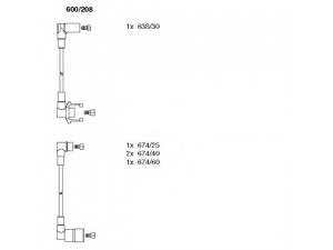 BREMI 600/208 uždegimo laido komplektas 
 Kibirkšties / kaitinamasis uždegimas -> Uždegimo laidai/jungtys
7700741025