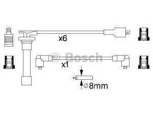 BOSCH 0 986 356 788 uždegimo laido komplektas 
 Kibirkšties / kaitinamasis uždegimas -> Uždegimo laidai/jungtys