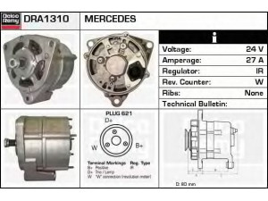DELCO REMY DRA1310 kintamosios srovės generatorius 
 Elektros įranga -> Kint. sr. generatorius/dalys -> Kintamosios srovės generatorius
51261017148, 1702118, 6002026