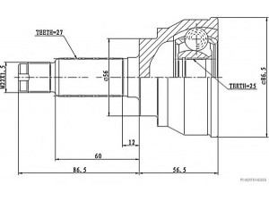 HERTH+BUSS JAKOPARTS J2825017 jungčių komplektas, kardaninis velenas 
 Ratų pavara -> Sujungimai/komplektas
MB526772, MB526774, MB620755, MB620756